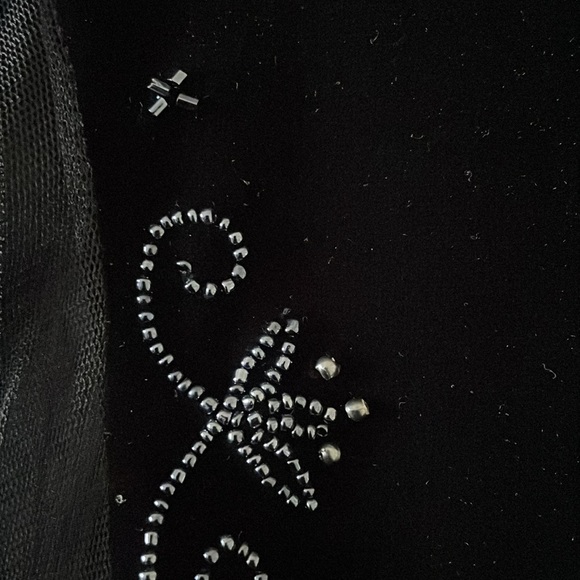 Needs Repairs Dave & Johnny By Laura Ryner Beaded Velvet Prom Dress - Picture 9 of 15